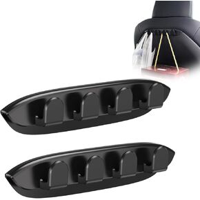 for Tesla Seat Back Hooks, Compatible with Tesla Model 3 Y, Car Seat Headrest Hooks, Car Hooks for Purses Bags, Car Coat Hanger, Tesla Model 3 Y Accessories (2 Pack Black)