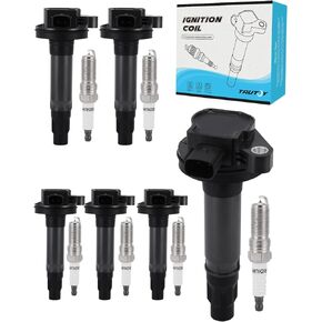 UF553 DG520 Ignition Coil Pack 5019 Spark Plug 3.5L 3.7L For Ford Edge Explorer F150 Flex Mustang Police Interceptor Taurus Transit-150 250 350,For Lincoln MKS MKT MKX MKZ 2011-2018,6 PCS