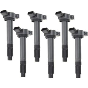YHTAUTO Set of 6 Ignition Coil Packs Replacement for Toyota Camry 2007-2017, 4Runner Highlander RAV4 Tundra, Lexus ES350 GS300 GS350 IS250 IS300 IS350 RC300 RX450h, Replace 90919-02255