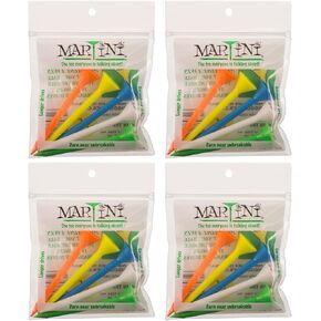 Martini Golf Tees 3 1/4" 4 Pack of Mixed - 20 Tees Total - Virtually Unbreakable