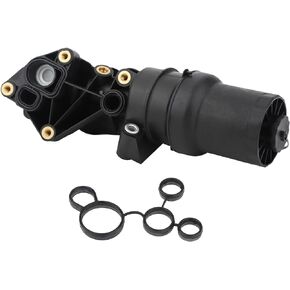 ZONFANT Engine Oil Filter Base Housing Assembly Compatible with Audi TT RS Quattro Volkswagen Jetta Passat Beetle Golf Rabbit Replaces #07K115397B 07K115397A 07K115397D