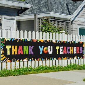 Teachers Appreciation Week Decorations Thank You Teachers Fence Banner Teachers Appreciation Decoration and Supplies for School Office