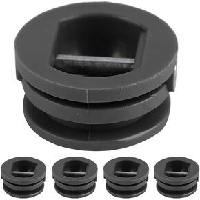 Surfboard Leash Plug, 5pcs 2.5cm Surfing Plug Surfboard Leg Rope Leash Plug Kayak Accessories Equipment(Black)