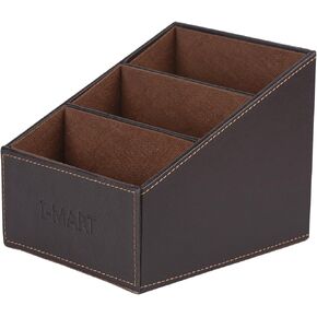 حامل جهاز التحكم عن بعد للتلفزيون من جلد البولي يوريثان، علبة، منظم، تخزين، حامل (بني) in Kuwait