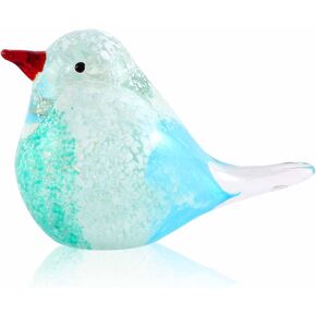 Glass Bird Collectible Figurines Ornaments,Handmde Blown Statue Decor Paperweight Gift