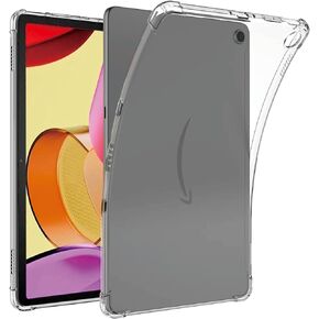 حافظة شفافة لجهاز Amazon Fire HD 10 Tablet (إصدار 2023) غطاء خلفي رفيع وخفيف الوزن من مطاط السيليكون المقاوم للخدش، متوافق فقط مع الجيل الثالث عشر - شفاف