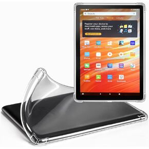Clear Case for Kindle Fire HD 8 & Fire HD 8 Plus Tablet 8" (Only Fit 12th Generation 2022), JvKzaen Clear Soft Flexible TPU Back Cover Shell for Amazon Fire HD 8 & Fire HD 8 Plus Tablet Transparent… in Kuwait