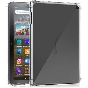 Clear Case for Kindle Fire HD 8 & Fire HD 8 Plus Tablet 8" (Only Fit 12th Generation 2022), JvKzaen Clear Soft Flexible TPU Back Cover Shell for Amazon Fire HD 8 & Fire HD 8 Plus Tablet Transparent…