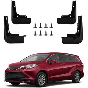 PSLER Fit for 2021 2022 2023 2024 Sienna Set of 4PCS Mud Flaps Kit Splash Guards Mudguards Mudflaps with Hardware Kits Accessory Front and Rear