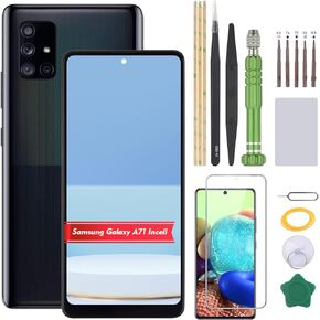 Replacement for Samsung Galaxy A71 A715 A715F SM-A715F/DS Touch Screen Digitizer Full LCD Display Assembly with Repair Tools