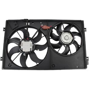 AUTOKAY Radiator Cooling Fan, Radiator Condenser Fan for Volkswagen Jetta 2010 Volkswagen Golf 2005-2010 1K0121207BB9B9 1K0959455ET 1J0121205BB41
