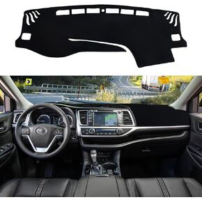 Dashboard Cover Mat Custom Fit for Toyota RAV4 2013-2018 Dash Cover Nonslip Dash Mat Protector Sunshade No Glare Black