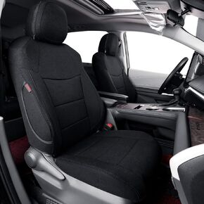coverdream Custom Fit Sienna Car Seat Covers for Toyota Sienna L 2011 2012 2013 2014 2015 2016 2017 2018 2019 2020- Three Row,Polyester Auto Seat Covers(Full Set,Black)