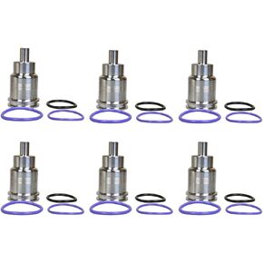 6X Fuel Injector Steel Sleeve Cup Set 21515329 21401136 for Volvo D13 D11 D16 MACK MP7 MP8 MP10 w/O Ring 276948