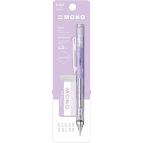 Tombow PPA-241B Mechanical Pencil Monograph 0.5mm MONO Eraser Set, Clear Blue