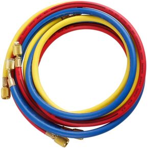 1/4" (2500~500) PSI 1/4"SAE-1/4" SAE AC Charging Hoses Set, Refrigerant Freon R12/R22/R134A/R502/R600 HVAC Air Conditioning Refrigeration Tube Set, Standard Hoses with Standard Fittings Set
