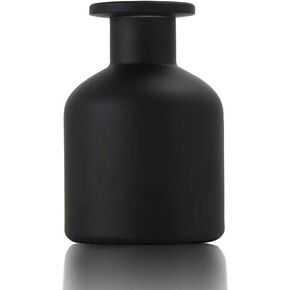1PK 150ml/5oz Matte Black Glass Diffuser Bottle Reed Diffuser Container Boston Round Aroma Bottles DIY Fragrance Accessories for Essential Oils Replacement Aromatherapy Diffusers & Reed Sticks