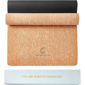 Non Slip, Non Toxic, Premium Thick Cork Yoga Mat with Eco-Friendly, Organic, Vegan Cork, Sustainable Material, Hot Yoga Mat, Chemical Free 4MM 72" x 26" TheCorkCollective(Plain)