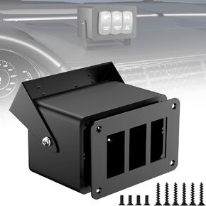 Rocker/Toggle Switch Box - 3 Gang Switches Installation housing for Pickup Truck Car UTV Off Road Marine…