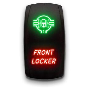 Front DIFF Lock - Blue - Switch Dual Light - STARK Laser Etched LED Rocker - 20A 12V ON/Off 5-PIN