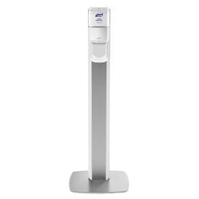 PURELL MESSENGER Floor Stand with ES8 Automatic Dispenser, White (Pack of 1) - 7308-DS-SLV