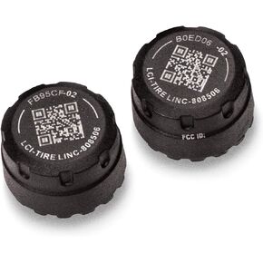 Lippert Components Tire LINC Tire Sensors (2 Pack) for RVs, 5th Wheels, Motorhomes, Tow Vehicles, Easy DIY Installation on Valve Stem, OneControl App Compatible - 2020106299
