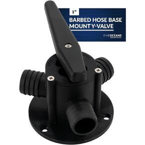 Five Oceans Base Mount Y-Valve with 1-Inch Barbed Hose Ports - FO4124
