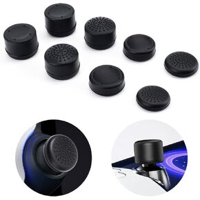 DLseego Thumb Grips Caps for Playstation Portal, Full Protection Anti-Slip & Anti-Scratch Anti-Fingerprint Protective Cover 8 Thumb Stick Caps for Playstation Portal Remote Player - Black