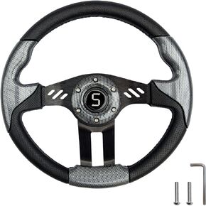EZGO Golf Cart Steering Wheel Fit Club Car EZGO Yamaha, 12.5"/320mm Universal Golf Cart Steering Wheel for Club Car DS and Precedent EZGO RXV & TXT Yamaha Most Golf Cart