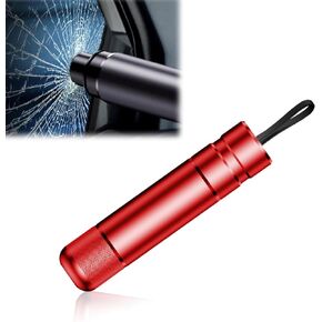 1 PC Portable Car Safety Hammer, 4.72" x 3.14" x 1.37" Multifunctional Window Breaker Cutting Seat Belts, Escape Hammer, Window Breaker, Suitable for Most Car Models (Silver)