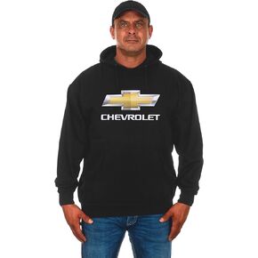 JH DESIGN GROUP Mens Chevy Bow Tie Logo Pullover Black Hoodie