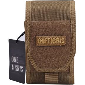 OneTigris Phone Holster Cell Phone Pouch Belt Holder for Men, Belt Phone Holder for iPhone 14 13 12 11 8 7 6 Pro Max, XR (Black)