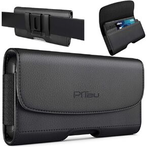 حافظة لهاتف Galaxy S23+ Plus، S22+، S21+، S20+، S10+، S9+، S8+، S21 FE، A20 A30 A50 A51 حامل حزام للهاتف الخلوي مع غطاء جراب بمشبك (يناسب هواتف Samsung مع حافظة Otterbox) أسود