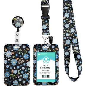 ID Badge Holder with Lanyard, Retractable Badge Holders Reels with Lanyards Adjustable, for Women Kids Teacher Nurses Doctor Student in Kuwait
