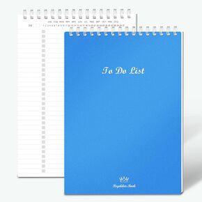 Regolden-Book To Do List Notepad Spiral Planner، متتبع المهام اليومية مع دفاتر ملاحظات مبطنة واسعة (أزرق مخضر، عبوتان) in Kuwait
