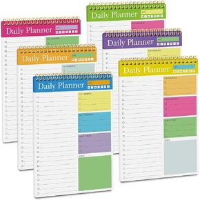 مفكرة قائمة المهام، 6 عبوات دفتر مخطط يومي للعمل، 6.5 × 9.8 بوصة مخطط قائمة المهام لزملاء العمل والمكاتب والمعلمين والمدرسة، لوحة تجريب المجلات، منظمة الملاحظات والمهام (نمط جديد) in Kuwait