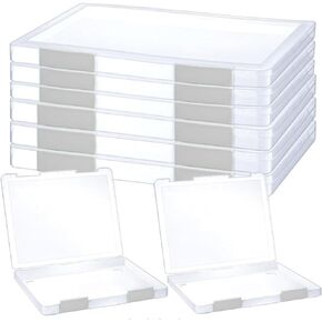 6 Pack A4 File Portable Project Case, Plastic Storage Box for 8.5" x 11" Letter Paper, Documents Magazines Holder Scrapbook Paper Storage Boxes (blue)