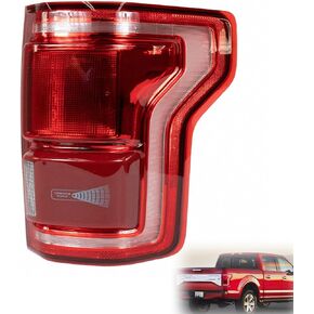 munirater 1 Pc Tail Light Assembly Rear Brake Light Clear Lens Right Replacement for 2015-2017 F150 HL3Z13404D