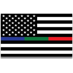 Magnet Me Up Thin Red Line American Flag Magnet Decal, 3x5 Inches, Black, Red and White Heavy Duty Automotive Magnet for Car Truck SUV, in Support of Firefighters and Local Fire Departments