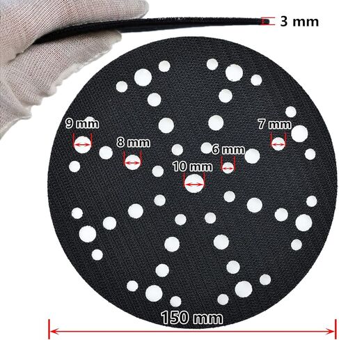 حافظة وسادة حلقة وخطاف ممتازة مقاس 6 بوصات و49 فتحة لصنادل الصنفرة المدارية العشوائية من Festool، تعمل بشكل ملحوظ على إطالة عمر وسادة الدعم، وواقي وسادة متعدد الفتحات-203348 (عبوة واحدة) in Kuwait