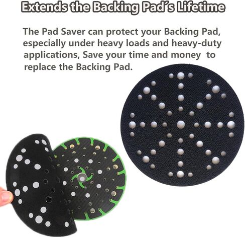 حافظة وسادة حلقة وخطاف ممتازة مقاس 6 بوصات و49 فتحة لصنادل الصنفرة المدارية العشوائية من Festool، تعمل بشكل ملحوظ على إطالة عمر وسادة الدعم، وواقي وسادة متعدد الفتحات-203348 (عبوة واحدة) in Kuwait