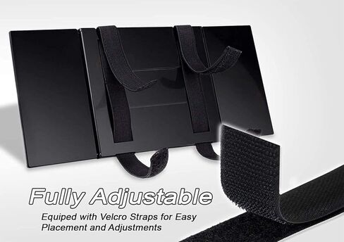 Zento Deals قناع السيارة لمستحضرات التجميل مرآة الزينة بمشبك على مرآة حاجب الشمس التلقائي - مرآة مكياج للسفر ثلاثية الطي مناسبة عالميًا لشاحنة السيارة وسيارات الدفع الرباعي RV Van Jeep Sun Car Visors Mirror (مرآة 1) in Kuwait