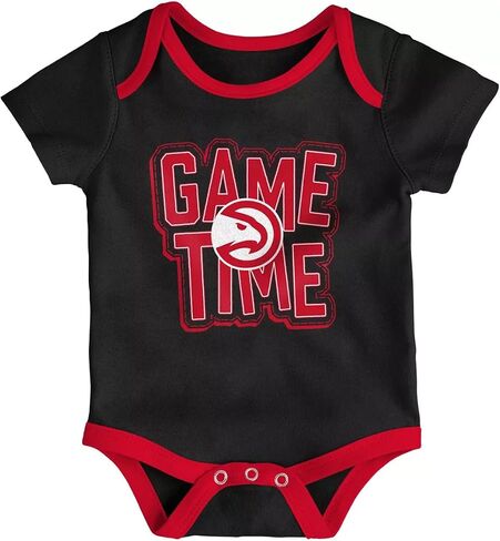 بدلة قطعة واحدة للأطفال من OuterStuff Atlanta Hawks مكونة من 3 قطع مقاس للرضع من 12 إلى 24 شهرًا تحمل شعار Game Time in Saudi Arabia