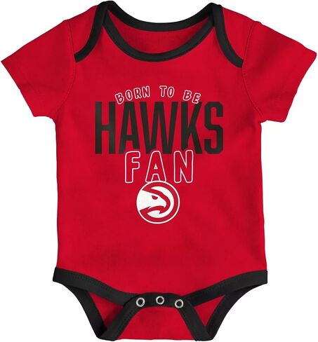 بدلة قطعة واحدة للأطفال من OuterStuff Atlanta Hawks مكونة من 3 قطع مقاس للرضع من 12 إلى 24 شهرًا تحمل شعار Game Time in Saudi Arabia