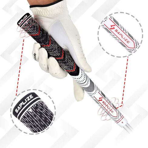 SAPLIZE 13 Golf Grips，4 Colors Available, with Tapes or with Sovlent Kit, Compound Hybrid Rubber Golf Club Grips, Standard/Midsize in Saudi Arabia