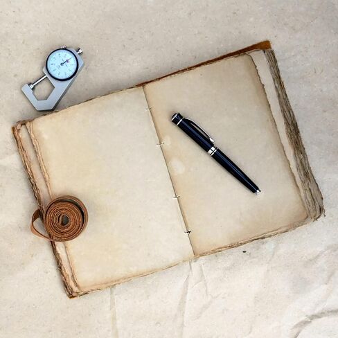 Vintage Leather Journal Tree of Life - Leather Bound Journals - Old Deckle Edge Paper Sketchbook or Watercolor Journal for Women Men - Book of Shadows Grimoire (9"x6") by Modest Goods in Saudi Arabia