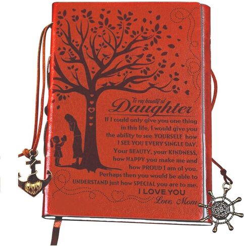 إلى مجلة حفيدتي الجلدية، سأظل معك دائمًا - دفتر رسم دفتر يوميات السفر القابل لإعادة الملء، هدايا العودة إلى المدرسة لمنتج مكتب الحفيدة للفتيات in Kuwait