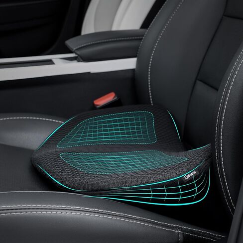 Car Seat Cushions for Driving - Memory Foam Car Lumbar Support Pillow or Wedge Seat Cushion Pad, Truck Drivers Tailbone&Sciatica Pain Relief - Improved Ergonomic Design for Driving Posture and Comfor in Saudi Arabia