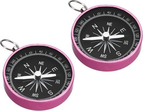PATIKIL Pocket Compass, Sports Navigation Compass with Key Ring for Outdoors Camping Hiking in Kuwait