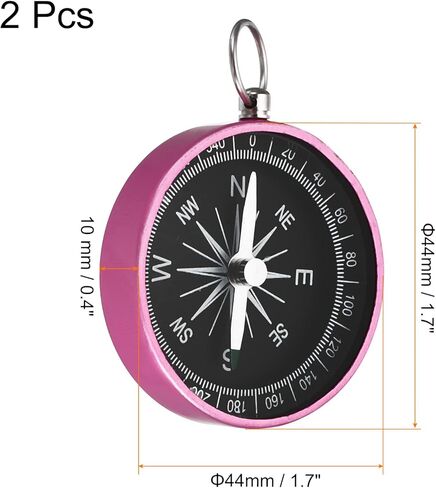 PATIKIL Pocket Compass, Sports Navigation Compass with Key Ring for Outdoors Camping Hiking in Kuwait